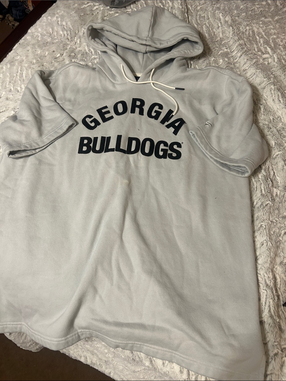Georgia Bulldogs Light Gray fleece Hooded Sweatshirt